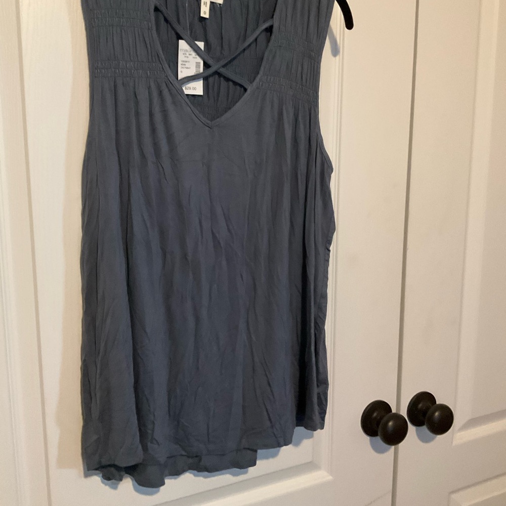 Maurices Slate Blue Crisscross V-Neck Camisole